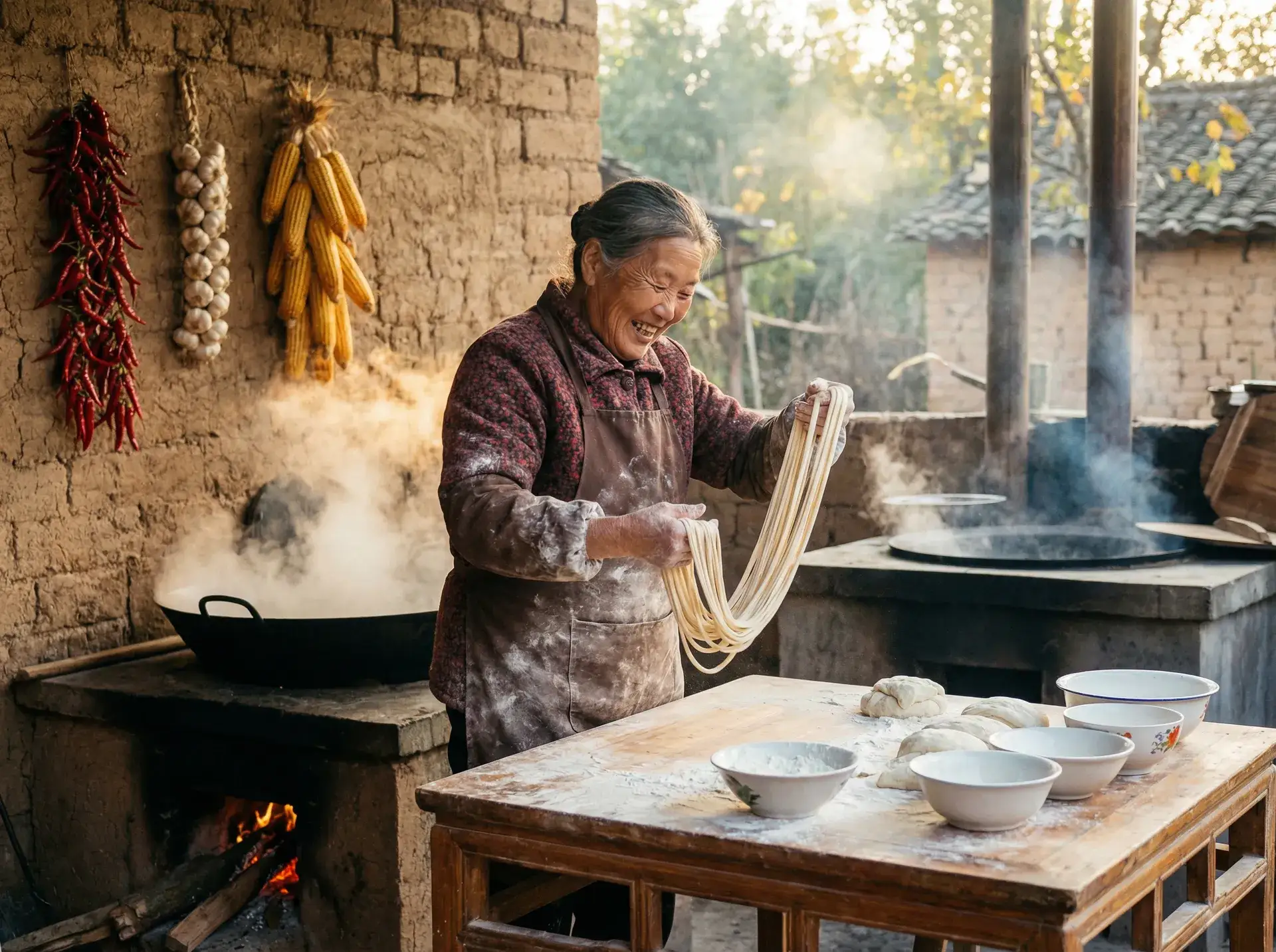 农家大嫂手擀面 - 张津瑜七段视频整合版 乡村美食